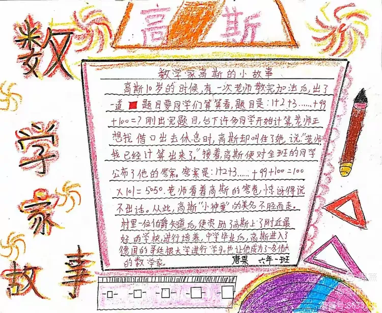数学家故事会——6.1班数学拓展作业